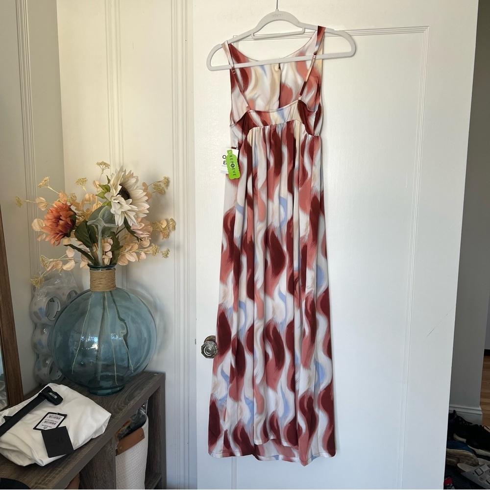 Open Edit Twist Front Abstract Print Tie Dye Maxi… - image 5